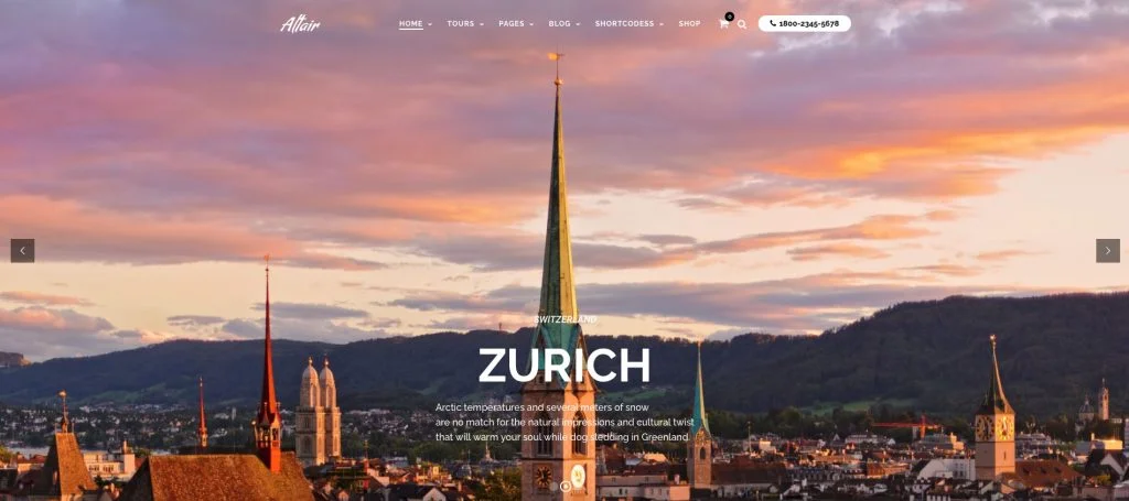 Altair - Stylish Travel Agency Website Theme