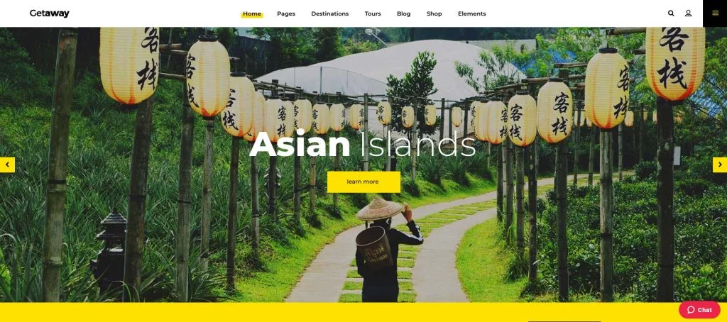 Getaway - Unique Stylish Travel Agency Theme WordPress