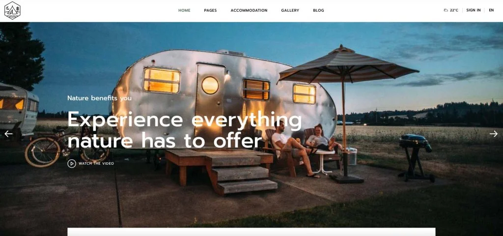 Kamperen Travel Agency WordPress Theme