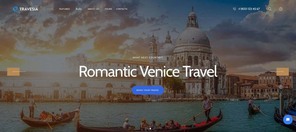 Travesia - Modern Looking Travel Agency Website Theme